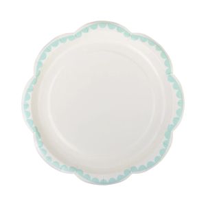  image shows My Mind's Eye 8-Piece 8" Dessert Plates | Aqua against a blank, white background