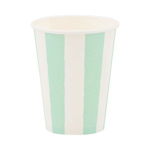 image shows My Mind's Eye 8-Piece 12oz Party Cups | Aqua against a blank, white background