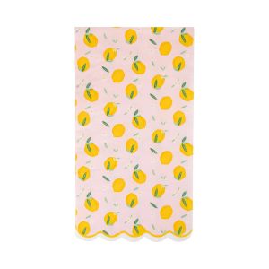  image shows My Mind's Eye 24-Piece Lemons Dinner Paper Napkins against a blank, white background