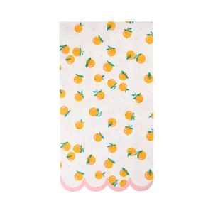 image shows My Mind's Eye 24-Piece Oranges Dinner Paper Napkins against a blank, white background