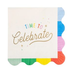 image shows My Mind's Eye 18-Piece Cocktail Paper Napkins  against a blank, white background