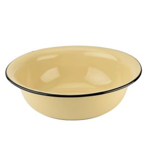  image shows STP Vintage Enamel 19Qt. Basin | Cream against a blank, white background