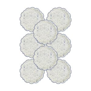 image shows My Mind's Eye 8-Piece 10" Paper Plates | Pembroke Floral  against a blank, white background