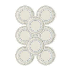 image shows My Mind's Eye 8-Piece 7" Dessert Paper Plates | Pembroke Floral against a blank, white background