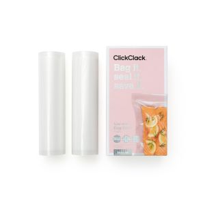 image shows Click Clack 22cm x 5m Vacuum Bag Rolls against a blank, white background