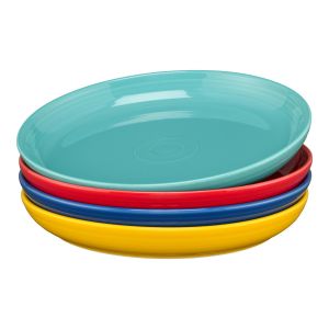image shows Fiesta® 4-Piece 10.375" Coupe Dinner Bowl Plate Set (40oz) | Vibrant  against a blank, white background