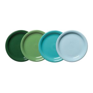 image shows Fiesta® 4-Piece 7.25" Bistro Coupe Salad Plate Set | Aegean against a blank, white background