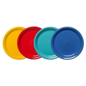 image shows Fiesta® 4-Piece 9" Bistro Coupe Luncheon Plate Set | Vibrant  against a blank, white background