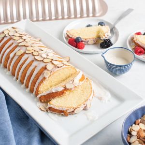 image shows Nordic Ware Loaf Pan | Cinnamon Bread & Almond  against a blank, white background