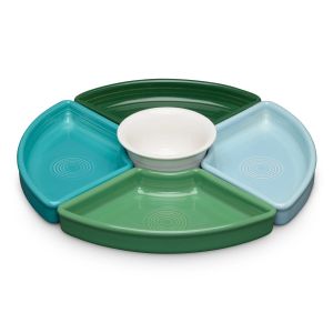 image shows Fiesta® 5-Piece 8.2" Entertaining Set | Aegean  against a blank, white background