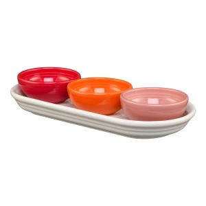 image shows Fiesta® 4-Piece Condiment Set | Sunset Horizon against a blank, white background