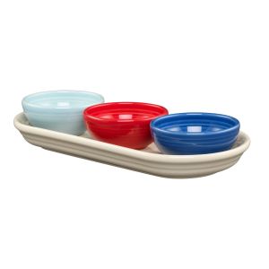 image shows Fiesta® 4-Piece Condiment Set | Americana against a blank, white background