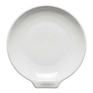 image shows Fiesta® Extra Large 7" Spoon Rest | White against a blank, white background