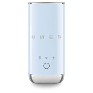  image shows SMEG Mini Milk Frother | Pastel Blue against a blank, white background