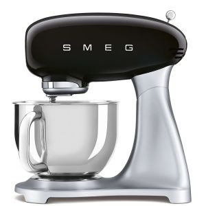 image shows SMEG Classico Stand Mixer | Black against a blank, white background