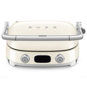 image shows SMEG Multi-Use Grill | Cream  against a blank, white background