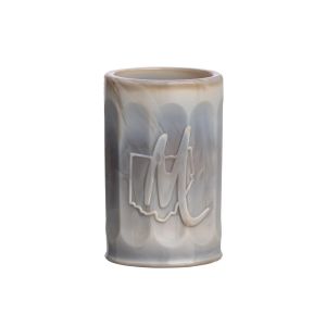  image shows Mosser Glass 1.5 oz Shot Glass | Marble against a blank, white background