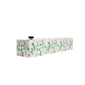 image shows ChicWrap 12" x 250' Plastic Wrap Dispenser | Eucalyptus against a blank, white background