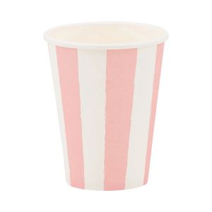 image shows My Mind's Eye 8-Piece 12oz Party Cups | Pink against a blank, white background