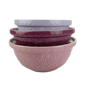 Mason Cash In The Meadow 3-Piece Mixing Bowl Set | Tulip, Daisy, & Rose