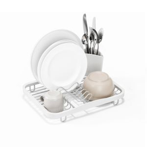 Umbra Sinkin Multi Use Sink Dish Rack | White-Nickel