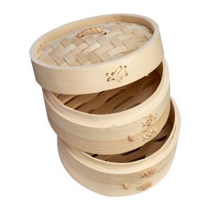 Joyce Chen 6" 2-Tier Bamboo Steamer Baskets