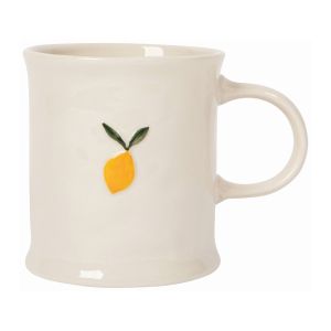  image shows Danica Jubilee Petite Motif 16oz Mug | Lemon against a blank, white background