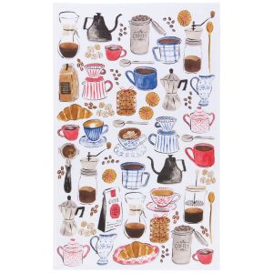 image shows Now Designs by Danica Dishtowel | Coffee Break against a blank, white background