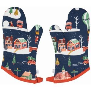 Danica Jubilee Candy Cane Lane Oven Mitts (Set of 2)