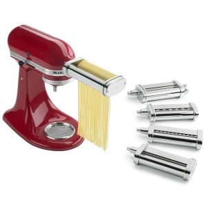 KitchenAid 5-Piece Pasta Deluxe Attachment Set (Pasta Roller + Spaghetti, Fettuccine, Capellini, & Lasagnette Cutter)