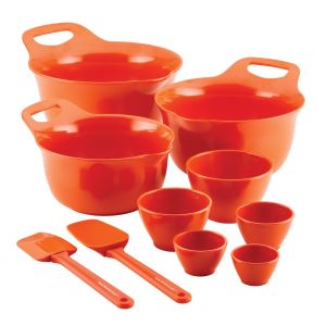 Rachael Ray 10-Piece Mix, Measure and Utensil Set | Orange