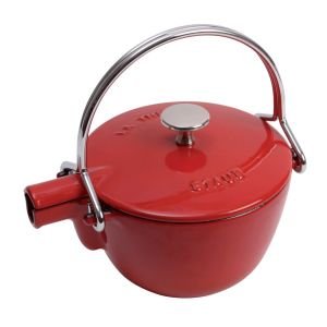 Staub Round Teapot Kettle 1QT - Cherry Red 1650006