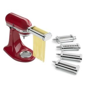 KitchenAid 5-Piece Pasta Deluxe Attachment Set (Pasta Roller + Spaghetti, Fettuccine, Capellini, & Lasagnette Cutter)