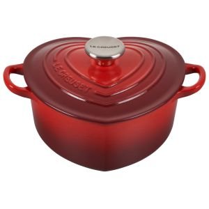 Le Creuset 2 Qt. Heart Cocotte with Stainless Steel Knob | Cerise/Cherry Red