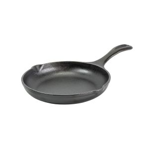 image shows Lodge Cast Iron 8" Chef Style Skillet against a blank, white background