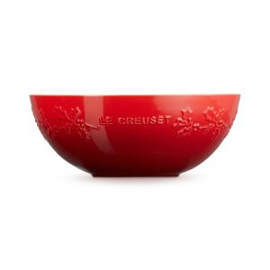 Le Creuset 4 Quart Multi Bowl Holly Collection | Cerise