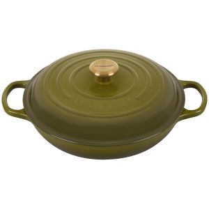 Le Creuset 3.5-Quart Signature Braiser with Stainless Steel Knob (Olive)