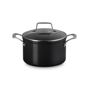 Le Creuset Essential Nonstick Ceramic 4 Qt. Stockpot with Glass Lid