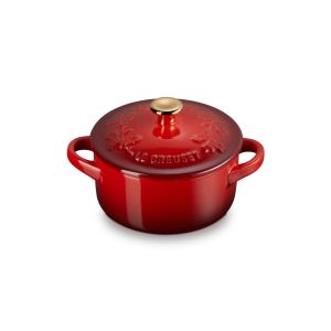 Le Creuset 8 oz Mini Cocotte Holly Collection 