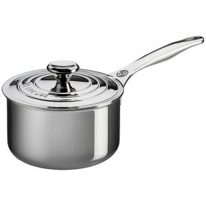 Stainless Steel 4-1/2-Qt Master Cook Sauce Pan With Cover (5 mm aluminum  core, NSF) - LionsDeal