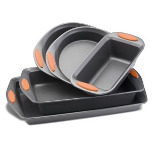 Rachael Ray 5 Piece Nonstick Bakeware Set | Orange