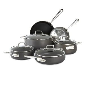 All-Clad HA1 Hard Anodized Nonstick Cookware Set | 10-Piece