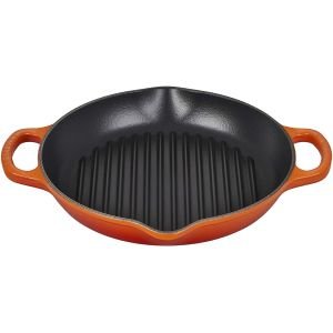 LS2020-252 Flame Orange Deep Round Grill Pan