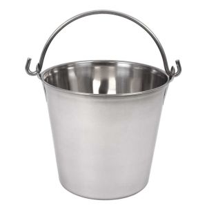 Lindy's Stainless Steel Pail | 6 Qt. on a blank white background 