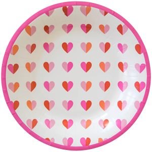 C.R. Gibson Paper Lunch/Dessert Plates (With All My Heart)