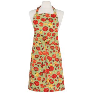 image shows Now Designs by Danica Chef Apron | Heirloom Tomatoes against a blank, white background  