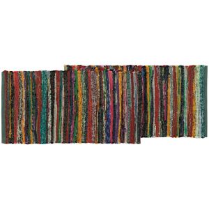 image shows Danica Heirloom Samsara Table Runner | Jade against a blank, white background