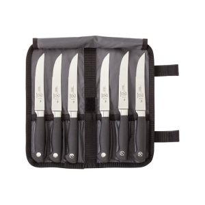 Mercer Cutlery Forged Steak Knives in Cloth Roll - 7 PC Set Genesis Collection 