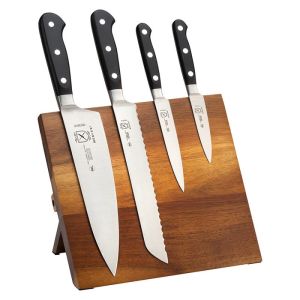 Mercer Culinary Renaissance 5-Piece Magnetic Board Set | Acacia & Black