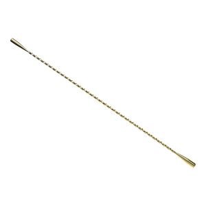 Barfly Double Ended Stainless Steel Cocktail Stirrer - Gold Plated (M37020GD) angled